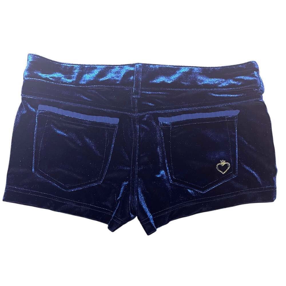Princess Vera Wang Velvet Velour Shorts Navy Blue Sz 5